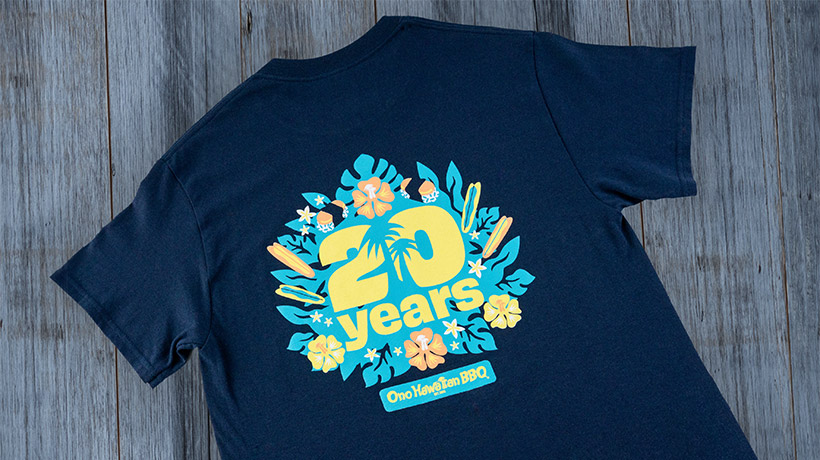 First 100 customers Get a Free 20 Year T-Shirt